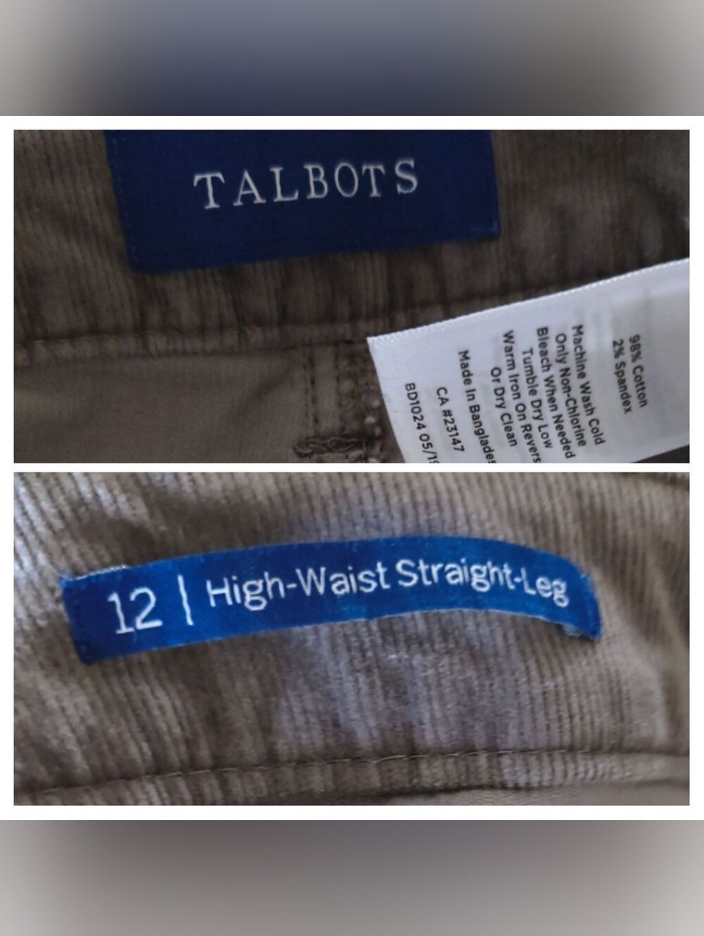 Talbots Lot Of 5 ~ Dress, Corduroys, Cardigan, Button Down Size 10-12 Large - Picture 7 of 17